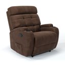 Ver imagem 1 de Poltrona do Papai Reclinável em Suede Cor Marrom Manual com Massagem - Modelo Florença