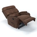 Ver imagem 6 de Poltrona do Papai Reclinável em Suede Cor Marrom Manual com Massagem - Modelo Florença