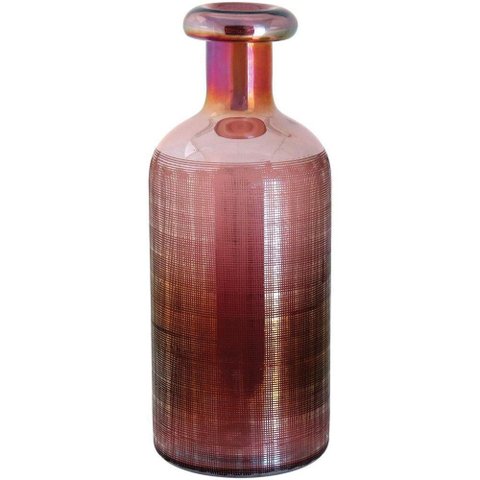 Benji Garrafa Decorativa 35x14x14cm Vidro Rosa Lustrado