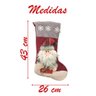 Par de Botas Meia Decoração Enfeite Natal Boneco Neve Papai Noel - 2