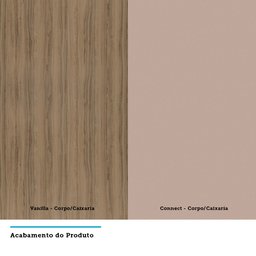 Balcão de Cozinha com Tampo 80 Cm 2 Gavetões Frontal Vidro Reflecta Lari Luciane Móveis - 3