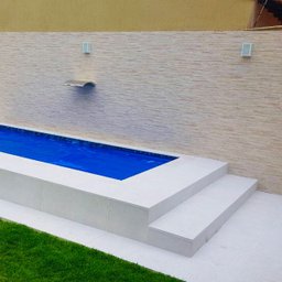 Piso Atérmico Para Piscina Ou Sauna  50x50x1,5cm Bahamas  Branco - Areia de Quartzo Ind. Cimentícia - 6