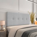 Ver imagem 2 de Cabeceira Painel Nina Para Cama Box Casal 140 cm Linho Cinza A05 - D’Rossi