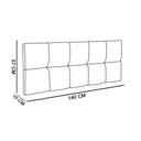 Ver imagem 5 de Cabeceira Painel Nina Para Cama Box Casal 140 cm Linho Cinza A05 - D’Rossi