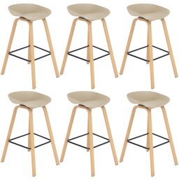 Kit 6 banquetas altas bancada cozinha Cassia BD 76 cm - 1