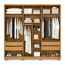 Ver imagem 3 de Guarda-Roupa de Casal Atacama 6 Portas 4 Gavetas Freijo / Off White Moval