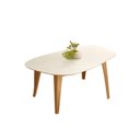 Ver imagem 5 de Mesa de Jantar Orgânica 180cm com 6 Cadeiras Dalla Costa Mdf Cor:off White com Freijó e Tweed