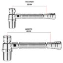 Ver imagem 2 de Sifão Sanfonado com Copo 49cm Cromado | Astra | Kit C/ 5 Un