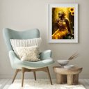 Ver imagem 2 de Quadro Decorativo Fotografia Oxum - 60x48cm:madeira Branca