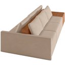 Ver imagem 7 de Sofá Ilha Modular para Sala 342cm com Puff Dublin K01 Veludo Bege Sintético Caramelo - Lyam Decor