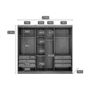 Ver imagem 3 de Modulado de Quarto Guarda Roupa C/ 6 Portas e 6 Gavetas Rizon/linea Neve - Novo Horizonte
