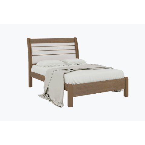 Cama de Casal Queen Esmeralda Plus - D Doro Castanho/off White