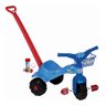 Velocípede Motoquinha Velotrol Triciclo de Empurrar Azul Infantil Menino Cestinha - 5