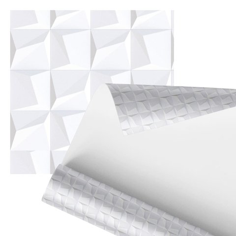 Papel de Parede Adesivo Quadrado 3d Relevo Minimalista 2,80m