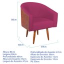 Ver imagem 3 de Kit 2 Poltronas Jade Decorativa Moderna Sala de Estar Quarto Escritório Conforto Pés Palito Corano N