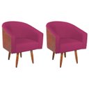 Ver imagem 2 de Kit 2 Poltronas Jade Decorativa Moderna Sala de Estar Quarto Escritório Conforto Pés Palito Corano N