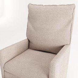 Poltrona Amamentação Fit Balanço e Puff Linho Mamãe Bebê:cadeira Alta Conforto Bege - 5