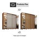 Ver imagem 4 de Guarda Roupa Casal Laredo 4 Portas Flex Amêndola Touch com Espelho e Pés - Demartêz