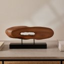 Ver imagem 2 de Escultura Decorativa Orgânica em Polirresina e Madeira