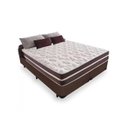 Ver imagem 1 de Cama Box King 193 Tecido Sintético Marrom com Colchão Little Angel - Bello Box - Mola Superlastic
