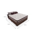 Ver imagem 2 de Cama Box King 193 Tecido Sintético Marrom com Colchão Little Angel - Bello Box - Mola Superlastic