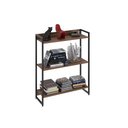 Ver imagem 3 de Kit 2 Estantes Multiuso Escritório Industrial 3 Prateleiras Areta 104x80cm C01 Nogal - Lyam Decor