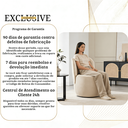 Ver imagem 4 de Kit 2 Poltronas Lia Compacta Orgânica Bouclé Moderna Confortável Sala Espera Recepção Consultório Ha