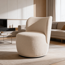 Ver imagem 5 de Kit 2 Poltronas Lia Compacta Orgânica Bouclé Moderna Confortável Sala Espera Recepção Consultório Ha