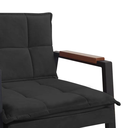 Ver imagem 5 de Kit 2 Poltronas Decorativa para Sala ou Escritório Estilo Industrial Fortaleza Veludo Preto