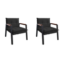 Ver imagem 4 de Kit 2 Poltronas Decorativa para Sala ou Escritório Estilo Industrial Fortaleza Veludo Preto
