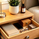 Ver imagem 4 de Mesa de Cabeceira Clean com 2 Gavetas e Nicho para Quarto em MDF Hanover 18mm - Pea Móveis