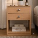 Ver imagem 6 de Mesa de Cabeceira Clean com 2 Gavetas e Nicho para Quarto em MDF Hanover 18mm - Pea Móveis