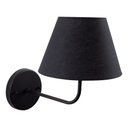 Ver imagem 1 de Arandela Luminária Curvada de Parede para Quarto, Corredor, Sala, Banheiro Preto com Cúpula Preto