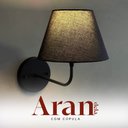 Ver imagem 4 de Arandela Luminária Curvada de Parede para Quarto, Corredor, Sala, Banheiro Preto com Cúpula Preto