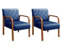 Ver imagem 1 de Kit 2 Poltronas Lara Cor:Veludo Azul 210