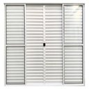 Ver imagem 1 de Porta de Alumínio de Correr Balcão 6 Folhas Branca Modular com Trinco:210 x 150