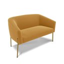 Ver imagem 4 de Namoradeira e 2 Poltronas Pé Ferro Dourado Stella Bouclê D03 - D'Rossi Cor Mostarda