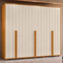 Ver imagem 2 de Guarda Roupa Casal Volpi Ripado 6 Portas Cinamomo/off White - Madetec