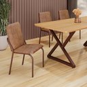 Ver imagem 2 de Kit 4 Cadeiras para Sala de Jantar Malibu Marrom