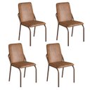 Ver imagem 1 de Kit 4 Cadeiras para Sala de Jantar Malibu Marrom