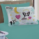 Ver imagem 2 de Edredom Solteiro Liverpool Kids Dupla Face Malha Estampada 4 Peças - Love Panda