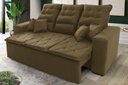 Ver imagem 1 de Sofá Retrátil e Reclinável 200cm Suede com Molas Espirais Europa King House