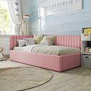 Ver imagem 1 de Kit 30 Cabeceiras de Cama Solteiro em L Box Modulada Estofada Autocolante 3,00mx45cm