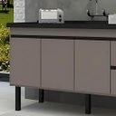 Ver imagem 2 de Gabinete de Cozinha 2 Gavetas 3 Portas 194cm Grande 100% Mdf:cinza