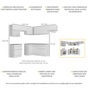 Ver imagem 4 de Armário de Cozinha Completa de Canto com Rodapé Veneza Multimóveis V2106 Branco