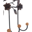 Ver mais imagens de Lindo Cabide Decorativo com Flores de Ferro Ideal para Ambiente Rustico Libertas Rosas Artesanato Ro