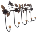 Ver imagem 5 de Lindo Cabide Decorativo com Flores de Ferro Ideal para Ambiente Rustico Libertas Rosas Artesanato Ro