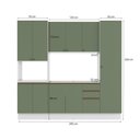 Ver imagem 4 de Cozinha Compacta com Kit Forno Celeste Kappesberg 100% Mdf Branco/verde 240cm