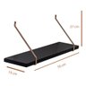 2 Prateleira Mdf Preta Laqueada 70cm Suporte Ferro Decoração - 7