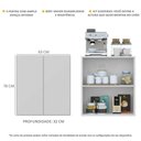 Ver imagem 4 de Aparador Buffet 2 Portas Suspenso Veneza Multimóveis V3608 Branco